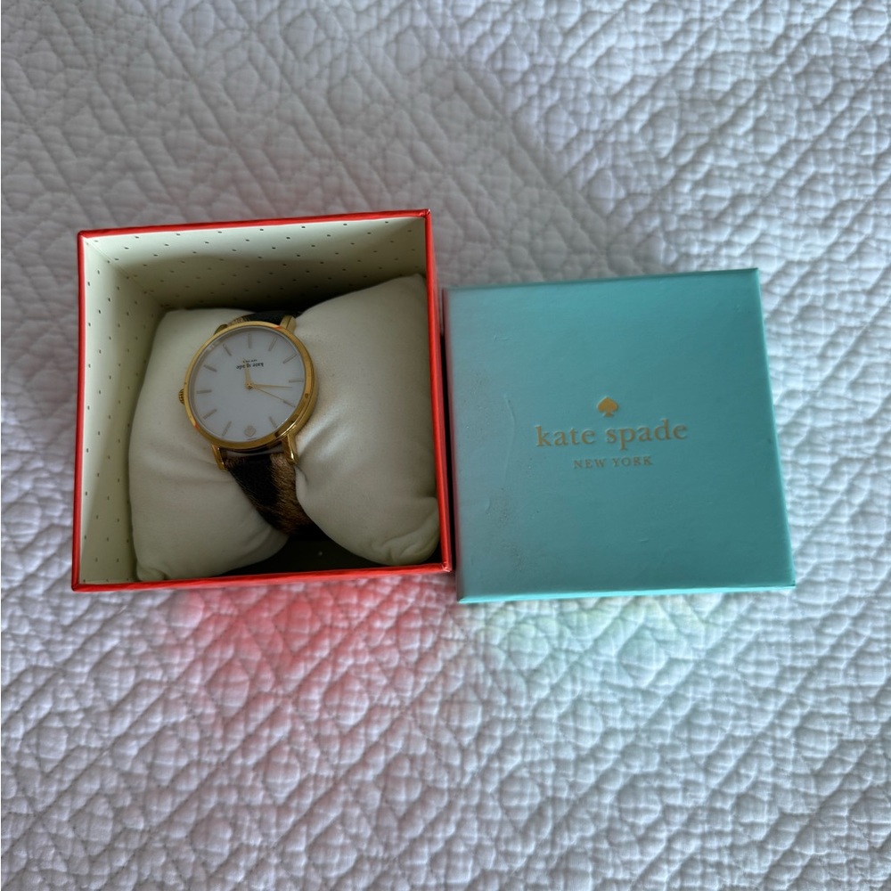 Kate Spade Gold-Tone Watch with White Dial